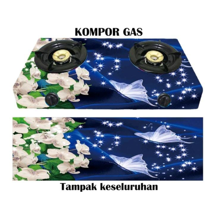 Sticker kompor gas 2 tungku/stiker kompor gas warna /stiker kompor gas karakter