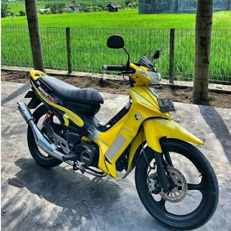 stripping lis sticker standar ori Yamaha FIZR CALTEX warna kuning Stripping F1ZR CALTEX
