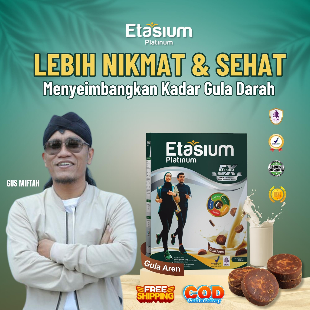 

Etasium Platinum Gula Aren Minuman Diary Susu Kambing Etawa Bubuk 200g Bahan Alami Tanpa Pemanis Gula Buatan Bantu Atasi Asam Urat, Menutrisi Tulang dan Sendi Rasa Enak Tidak Prengus