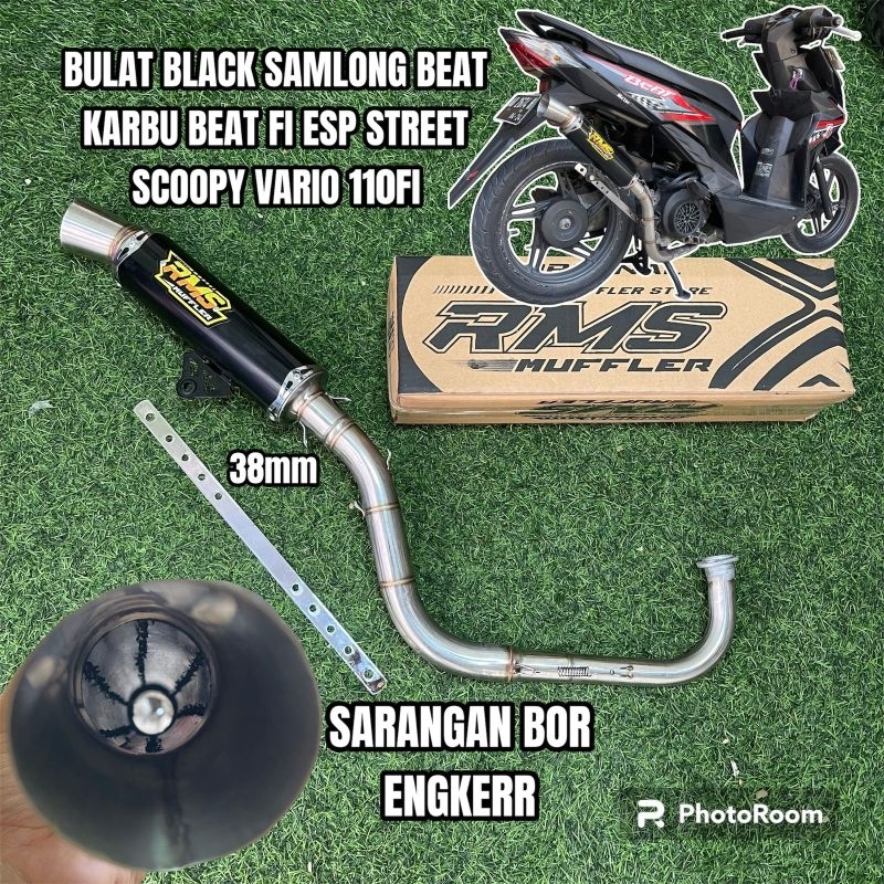 knalpot beat karbu beat fi beat esp street eco scoopy vario 110fi rms samlong black sarangan bor eng