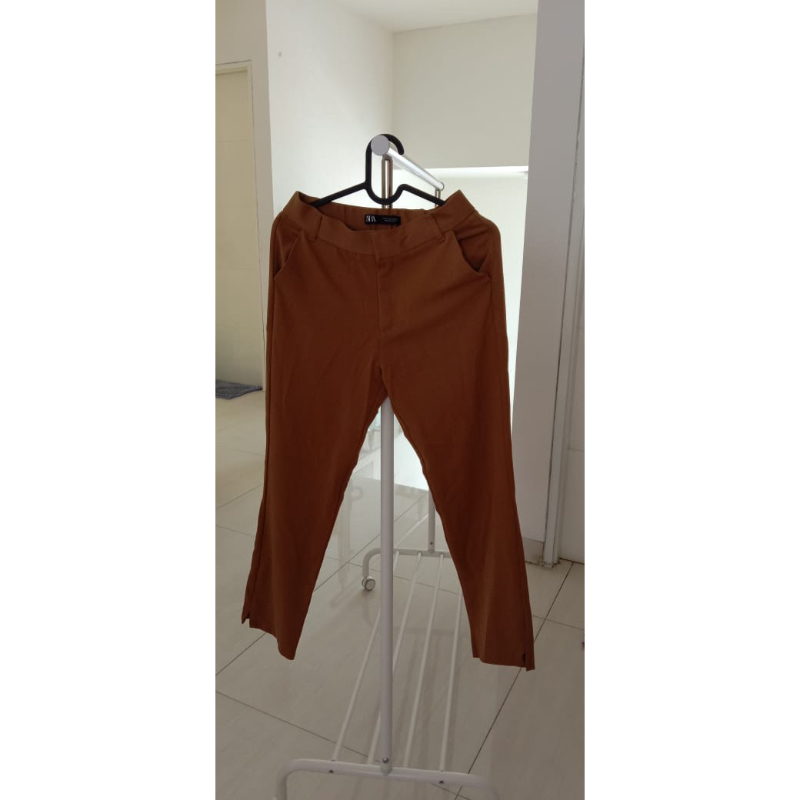 preloved zara trouser brown