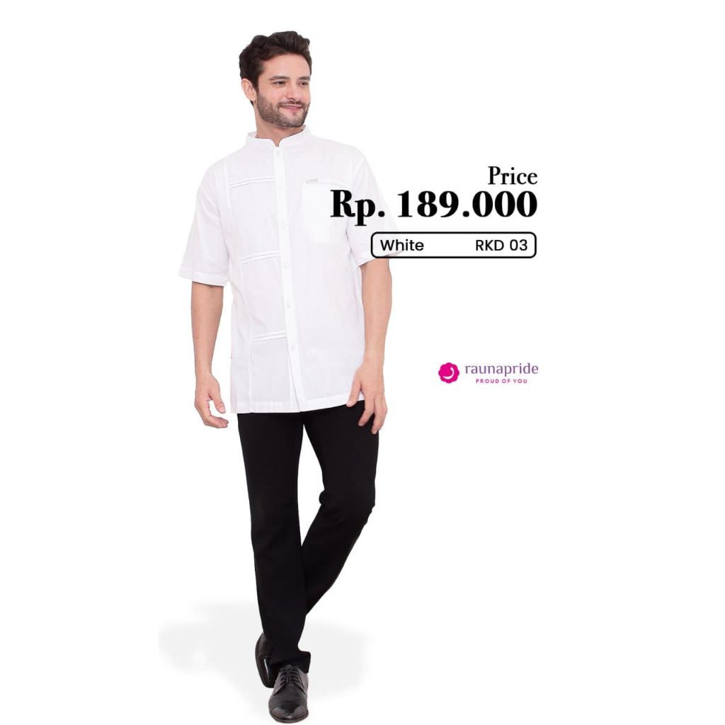ATASAN LAKI-LAKI PUTIH RKD 03 BY RAUNA