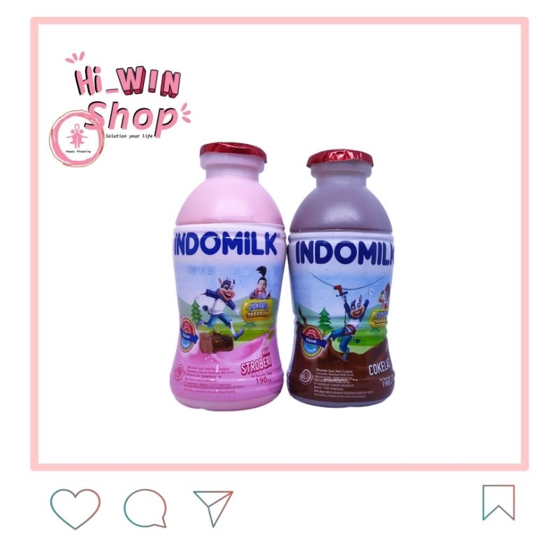 

Susu Indomilk Coklat Strawberry Vanila Minuman Susu Botol