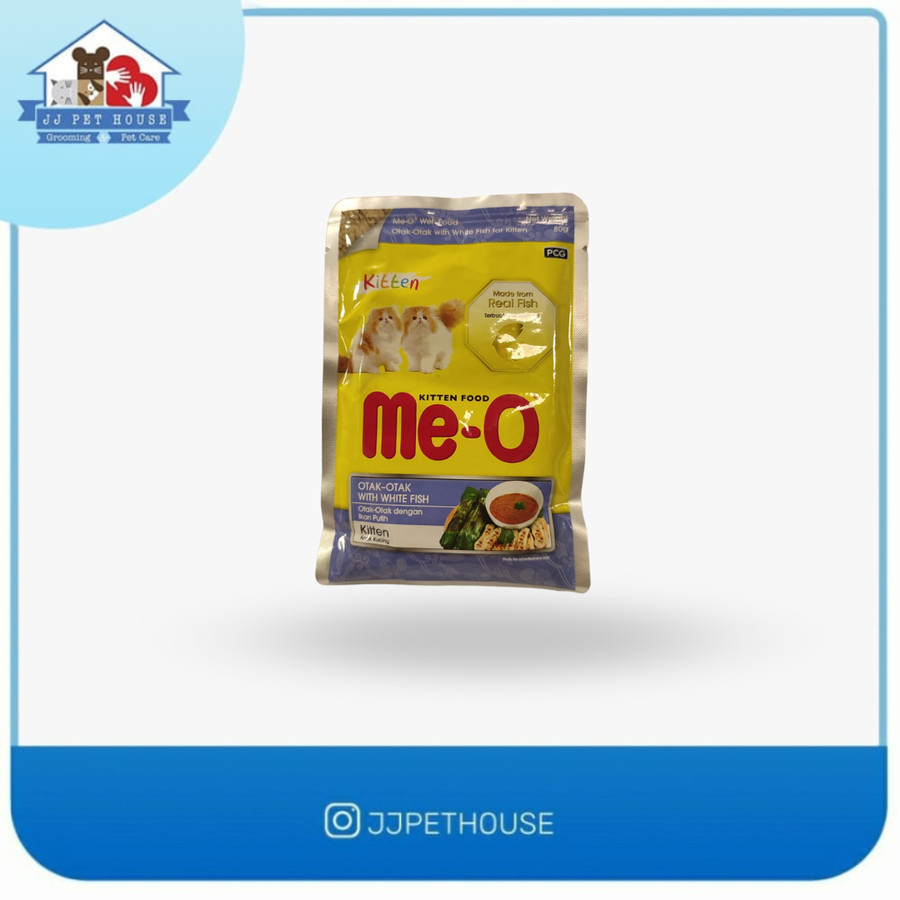MEO POUCH KITTEN OTAK -OTAK WITH WHITEFISH 80GR MAKANAN KUCING