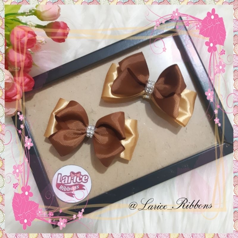 LKids JP012 Jepitan Rambut Anak Jepit Anak Hairclip Sepasang Coklat Pramuka Diamond