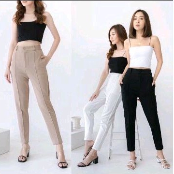 [PRELOVED] Celana Scuba Wanita Kasual, Basic Pants Scuba | Celana Kantor