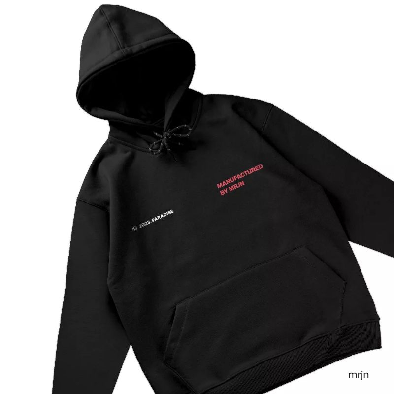 Hoodie MRJN black unisex jaket