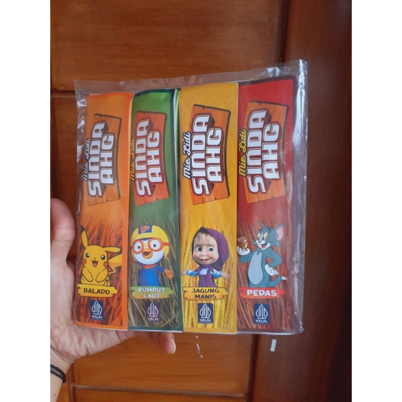 

Mie Lidi Karakter Sinda AHG kemasan pakkan (12 pcs)