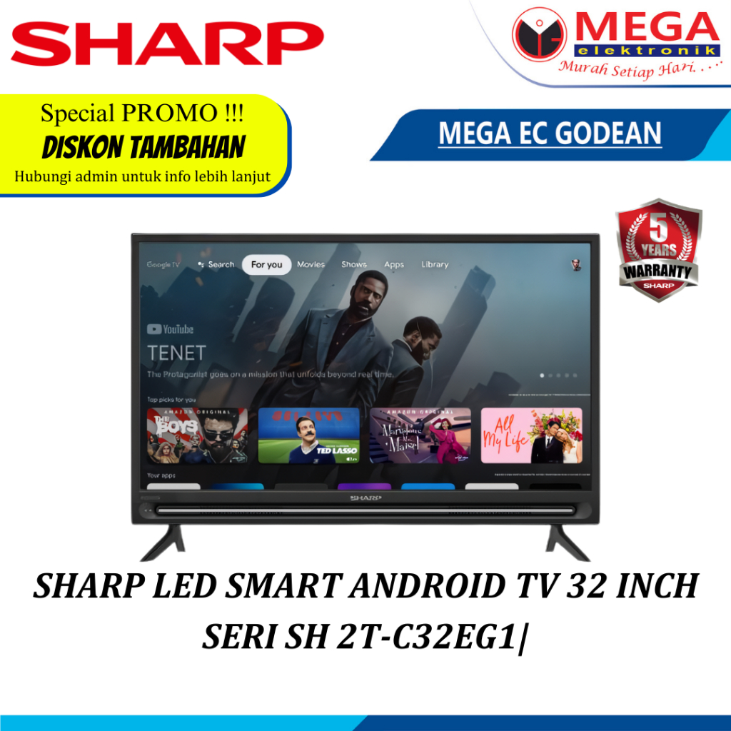 LED SHARP SH 2T-C32EG1| SMART ANDROID TV 32 INCH