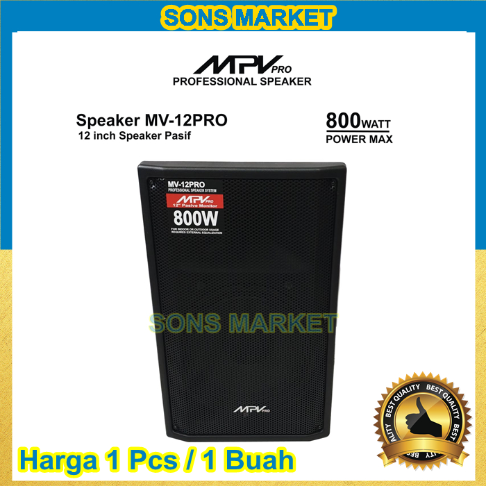 SPEAKER PASIF MPV MV-12PRO 12 inch 12in ORIGINAL 1 PCS FULL RAM 12inch