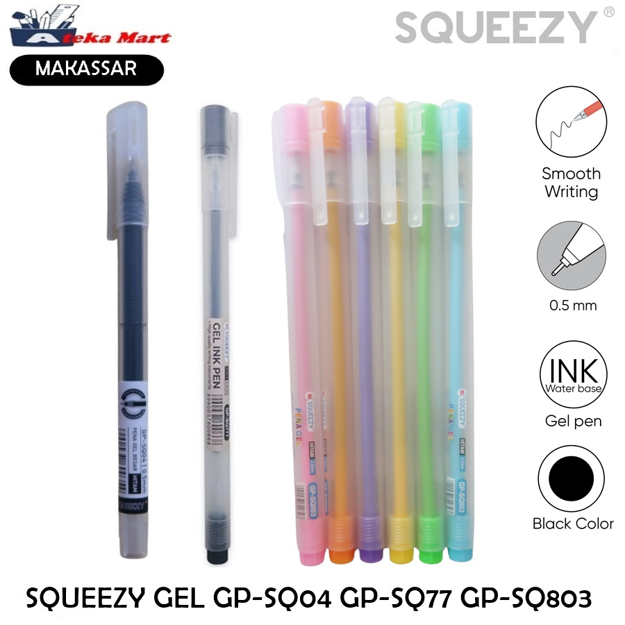 

[PCS] SQUEEZY GEL PEN GP-SQ04 GP-SQ777 GP-SQ803 PEN MURAH