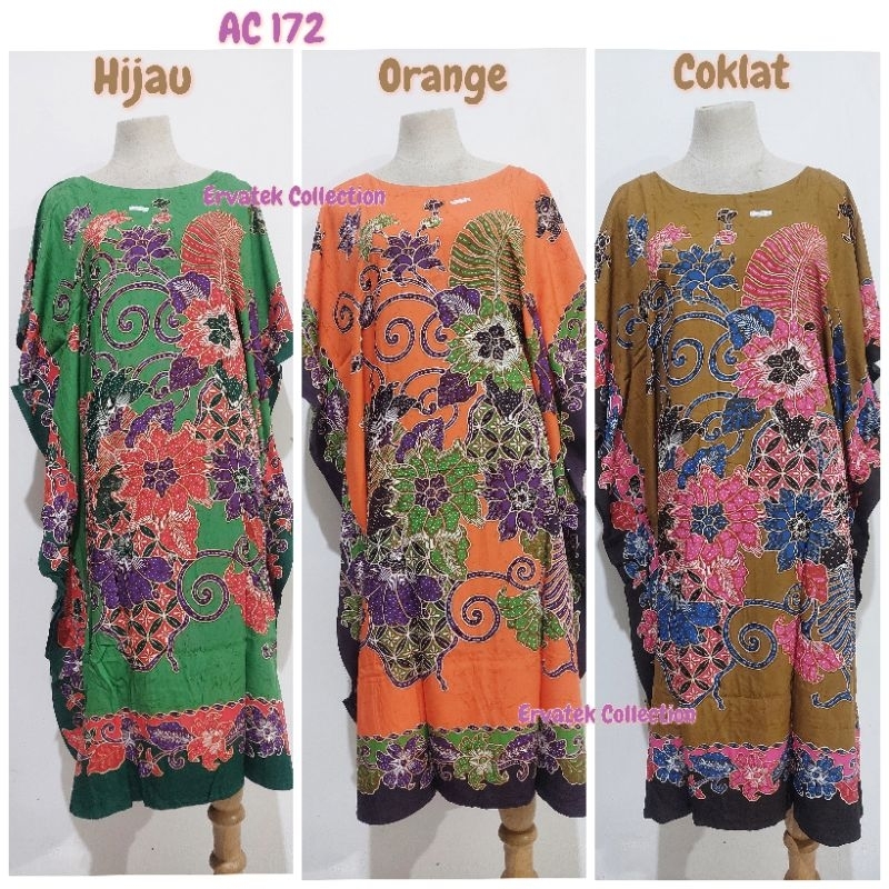 Daster Batik Anggrek Collection AC 172 model Kalong / Baju Tidur Ibu Rumahan / DASTER JUMBO BESAR