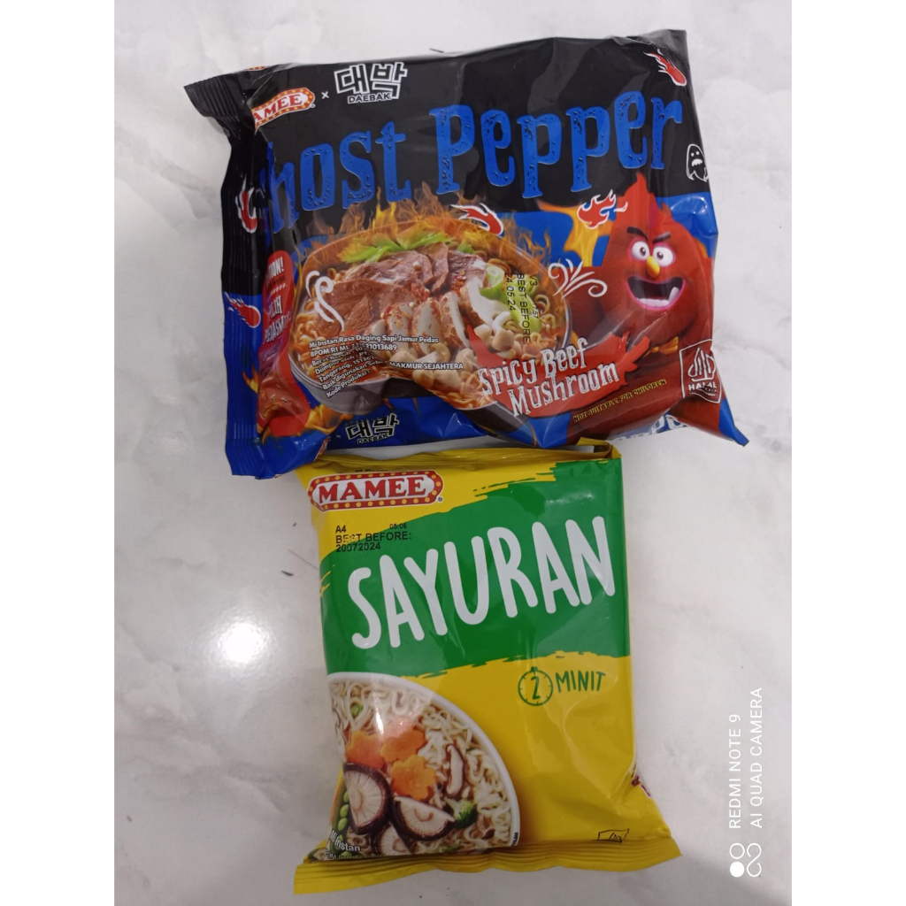 Mamee Mie Instan Vegetarian Sayuran / Curry Vegan Noodle