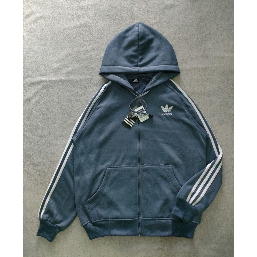JAKET ZIPER ADIDAS ABU DENIM FULTAG
