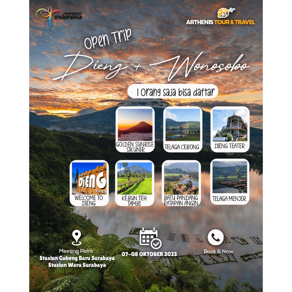 OPEN TRIP DIENG WONOSOBO START SURABAYA 07-08 OKTOBER 2023