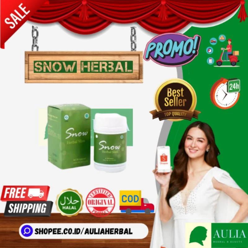 SNOW HERBAL SLIM ORIGINAL RESMI OBAT PELANGSING BADAN BPOM