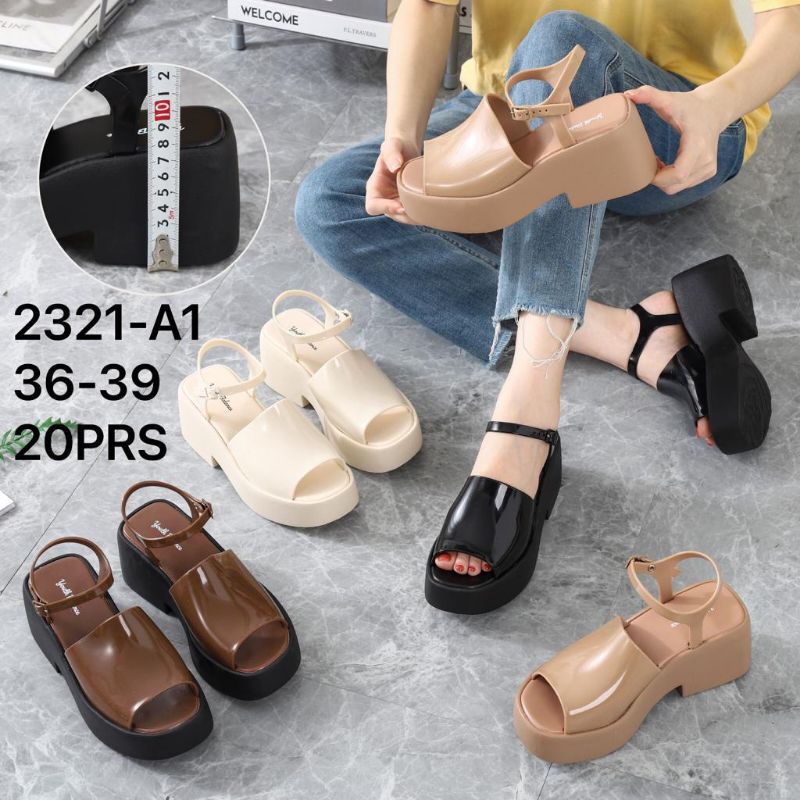 sandal sepatu wanita # wedges karet# wedges import
