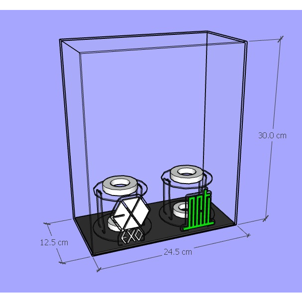 Box Lightstick EXO Versi 3 x Lightstick NCT / Rak Lightstick EXO Versi 3 x Lightstick NCT Model Logo