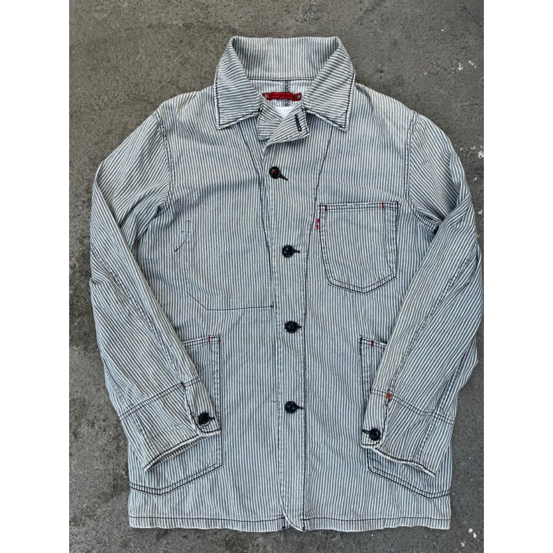 Vtg Levis Hickory Chore Jacket