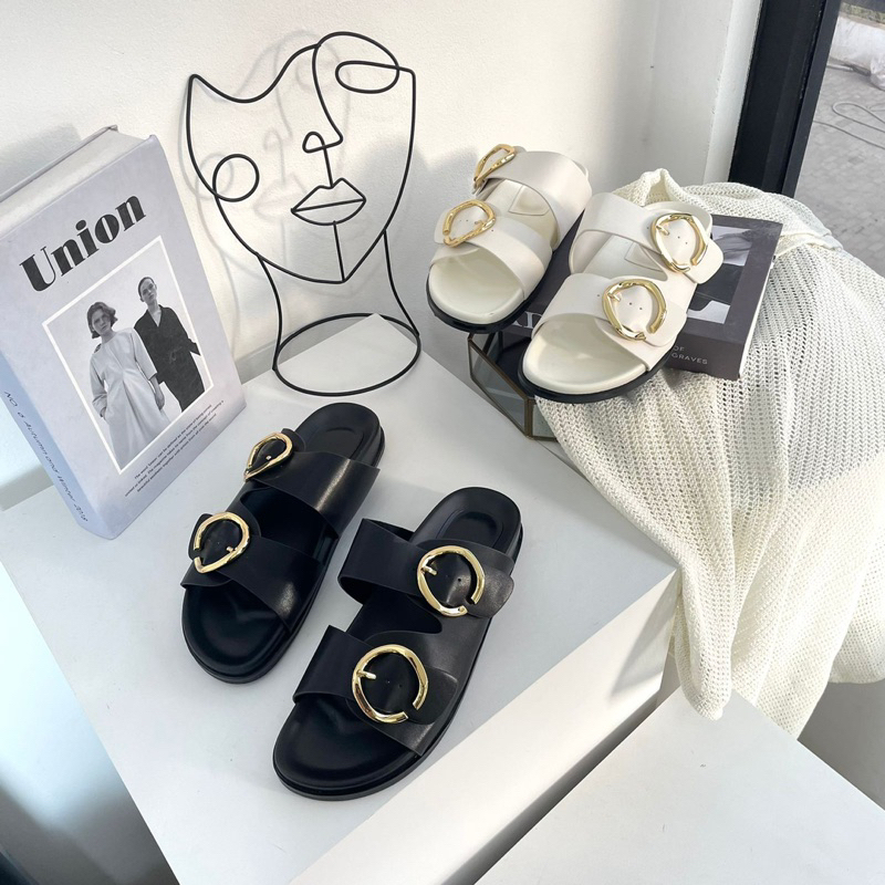 Strappy slip on by Zara import high quality fashion shoes sandal tali wanita flip flop sandals sanda