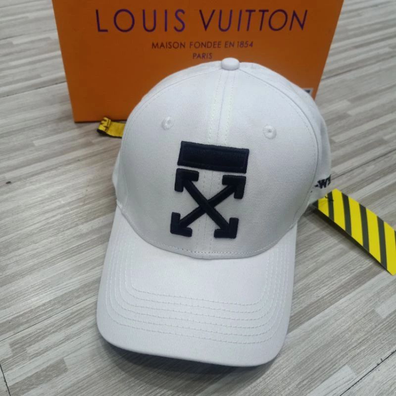 topi baseball off white topi baseball premium import