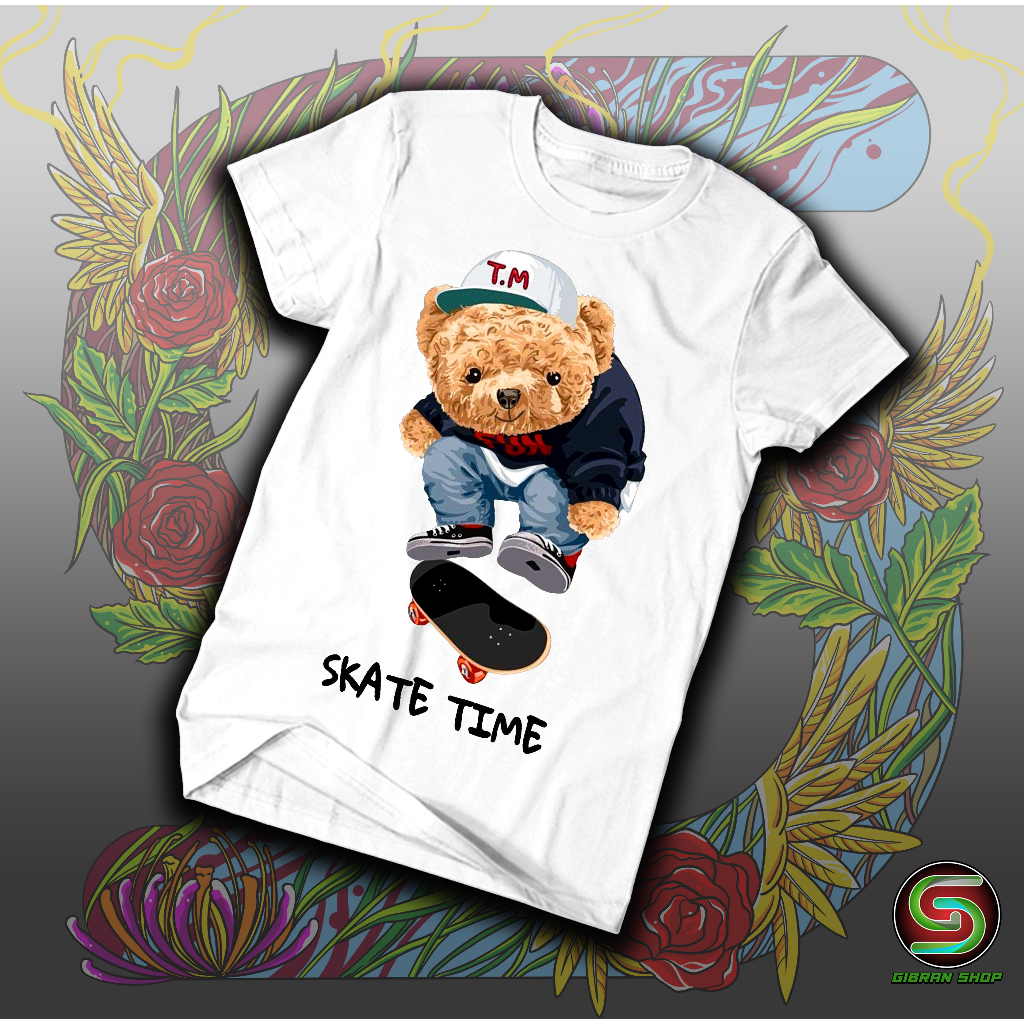 KAOS DISTRO BEAR / KAOS BEAR SKATE TIME / BAJU BEAR