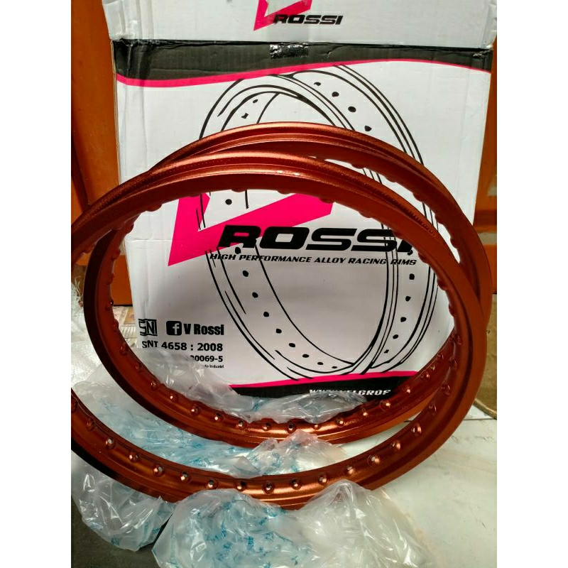 Velg alloy V rossi 17 x 140 Tibrown coklat wm blas dan kilat