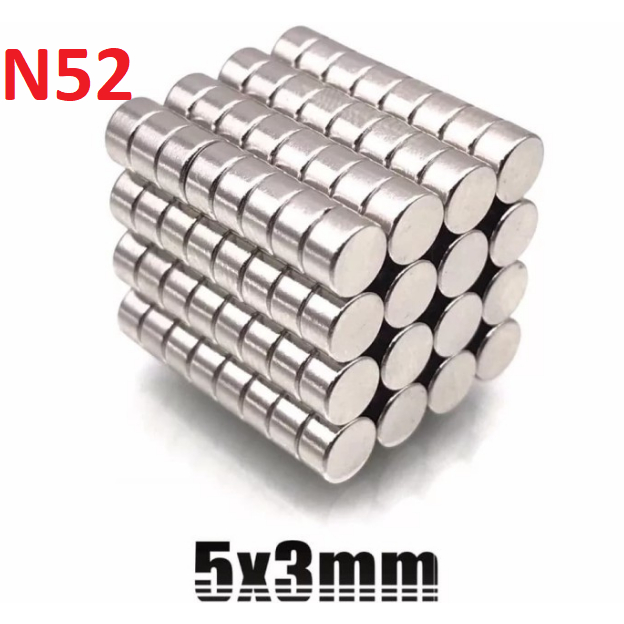 magnet neodymium 5x3mm 5x3 mm 5 x 3 neodimium bulat koin putih N52