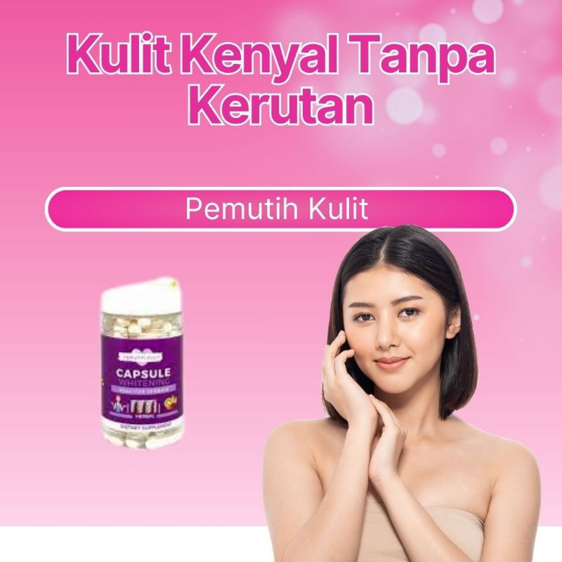 KAPSUL WHITENING PEMUTIH BADAN AMPUH BOTOL UNGU L- GLUTATHIONE
