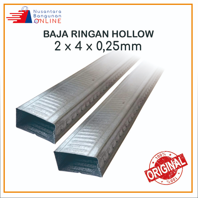 Baja Ringan Hollow 2 x 4 x 0,25mm
