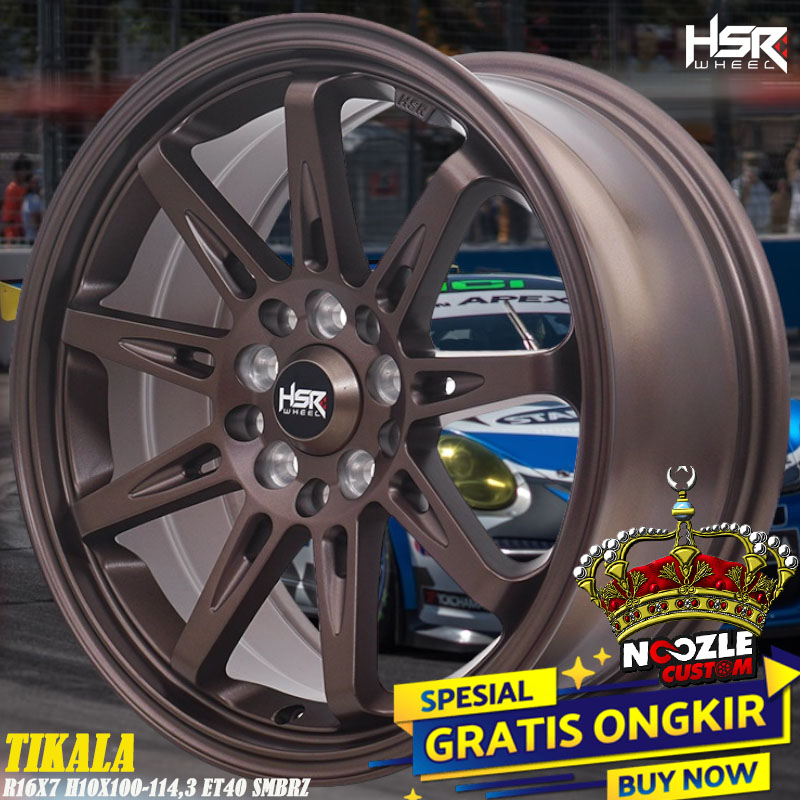 Promo Velg HSR R16 Baut 5 Untuk BRV Ertiga Pelek Racing Ring 16 Lubang 5 PCD 114 Dan 100