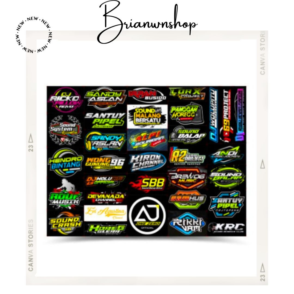 F⚡ASH SALE 12.12 Stiker DJ Remixer / 69 project / Brewog - Pahe Isi 33 - AJY Sandy Aslan Ricko Pillo