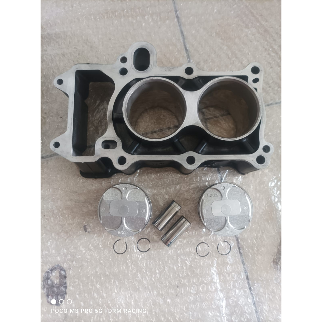 Blok Seher Set Piston ring dan clip Kawasaki Ninja 250Fi New Original Copotan Motor Unit