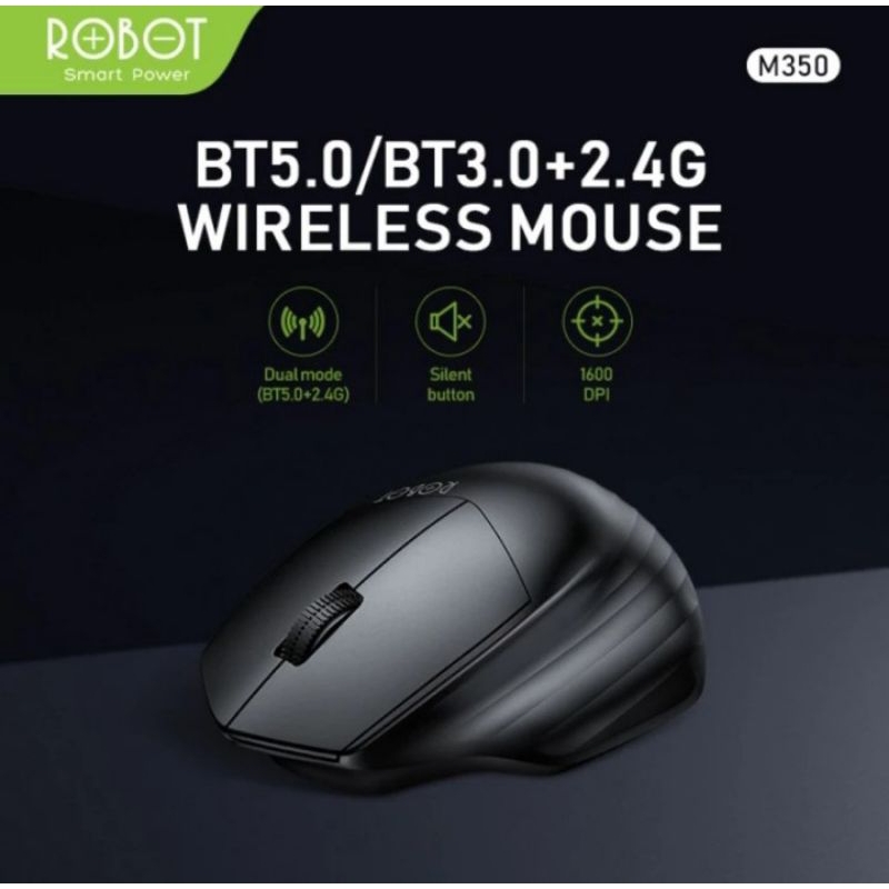 Mouse Wireless Robot M350 Multi device USB & Bluetooth