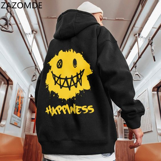 Hoodie Pria Jepang Happiness Big size L XL XXL XXXL XXXXL XXXXXL