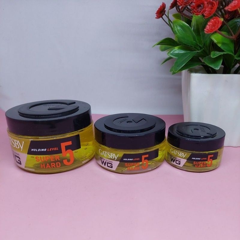 GATSBY WATER GLOSS SUPER HARD [WG KUNING]/ Minyak Rambut Pria/Gatsby Minyak Rambut Kuning