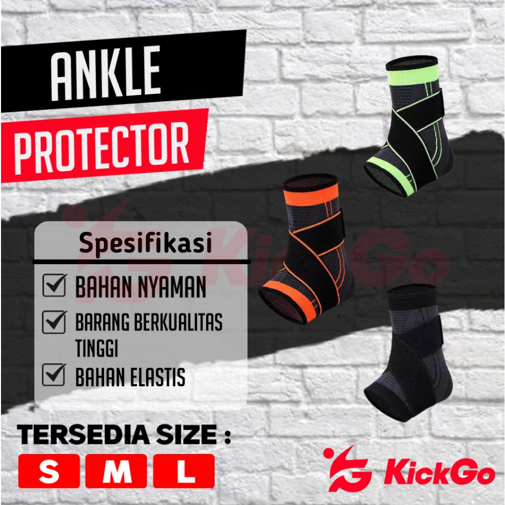 NEW- KICKGO PELINDUNG TUMIT ENGKEL KAKI BANDAGE ENGKEL KARET ENGKEL KAKI ANKLE SUPPORT DEKER