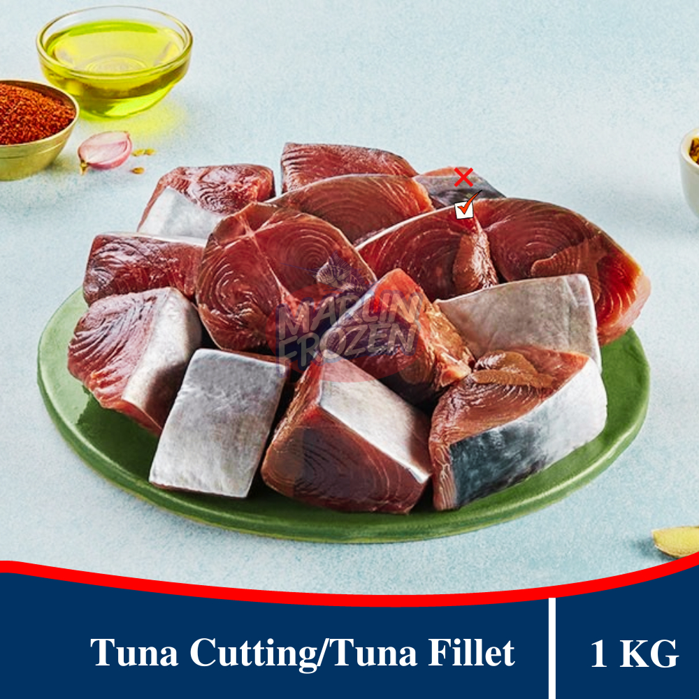 

Ikan Tuna Fillet 1 Kg Isi 8-9 Pcs / Tuna Cutting / Ikan Tuna Potong / Tuna Steak - Ikan Makassar