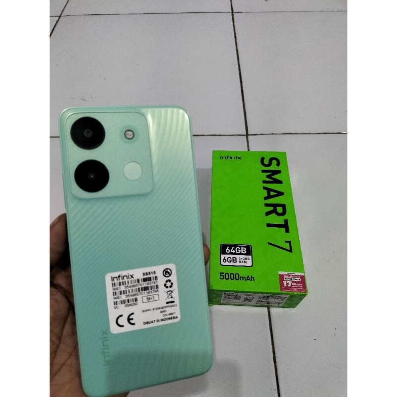 infinix smart 7 ram 6 3+3 internal 64 GB