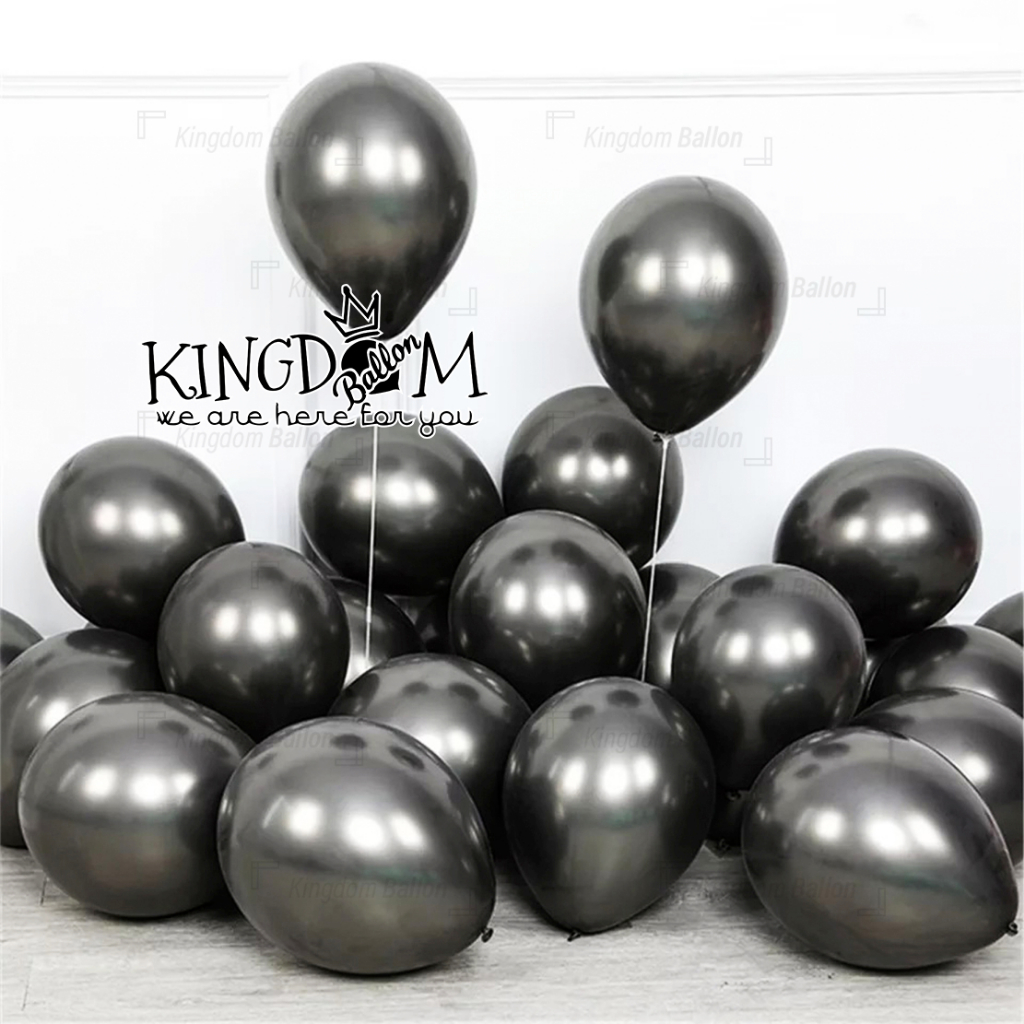 Balon Chrome Hitam / Balon Metalik Chrome / Balon Latex Chrome