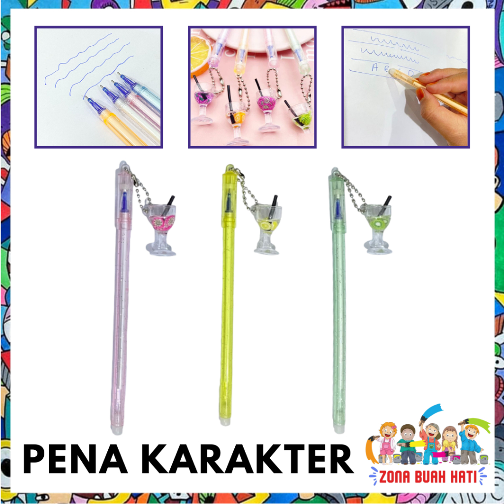 

ZBH Pulpen Lucu Aesthetic Pulpen Gelas Juice Fancy Pen Gantungan Minuman Cocktail Bolpoint Karakter Minuman Cangkir Pena Gel Bolpen Unik Alat Tulis Kantor Gel Karakter