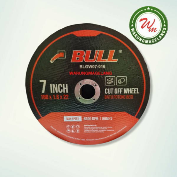 Mata Gerinda Batu potong tipis 7 inch x 1.6 gerinda potong BULL Diskon