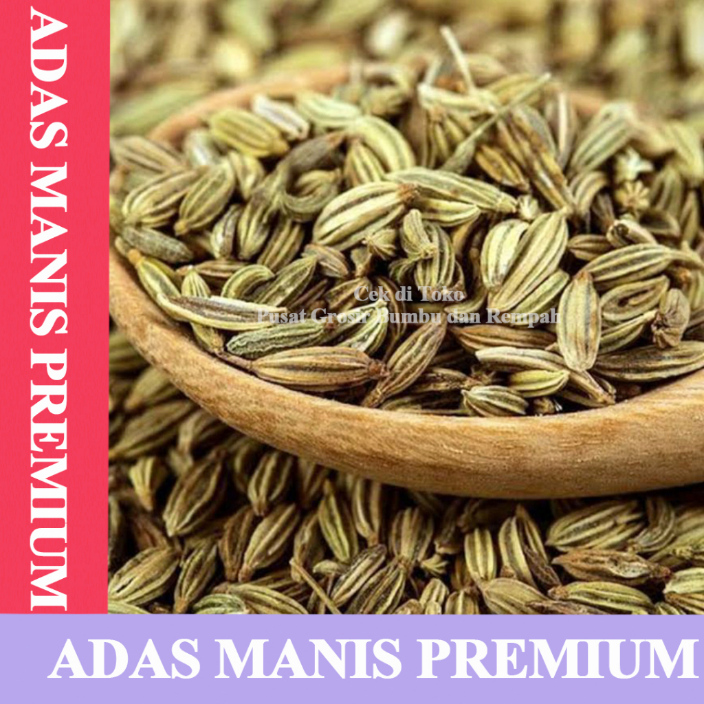 

Premium Adas Manis Utuh Organik 1 kg / Fennel Seeds Super Food Premium 1 KG