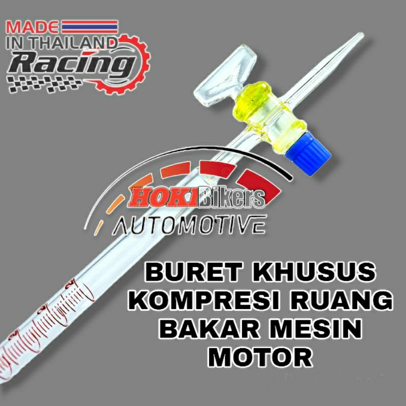 [PROMO ] BURET ALAT UKUR KOMPRESI VOLUME RUANG BAKAR MESIN MOTOR Buret kran kaca - alat ukur kompres