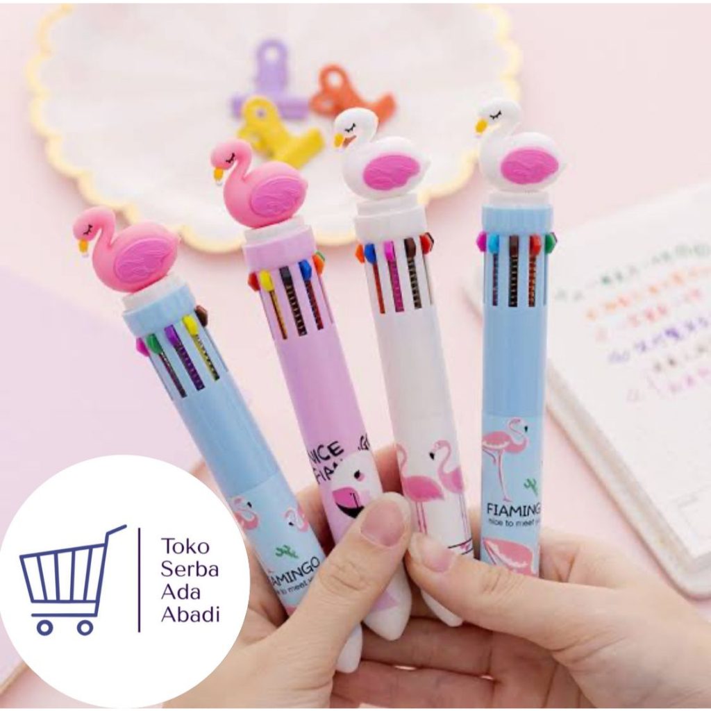 

PULPEN 10 WARNA FLAMINGO BOLPEN ALAT TULIS PEN LUCU PENA PER PCS