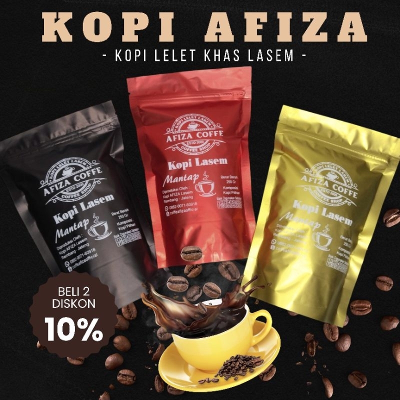 

Kopi Lelet AFIZA Khas Lasem Rembang 250gr ORIGINAL 100%