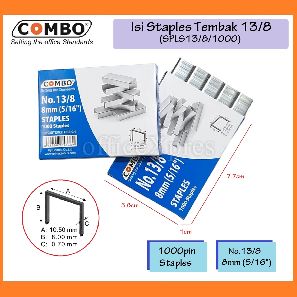 

Isi Stapler Tembak 13/8 / Isi Staples Gun Tacker Combo / Isi Staples Tembak