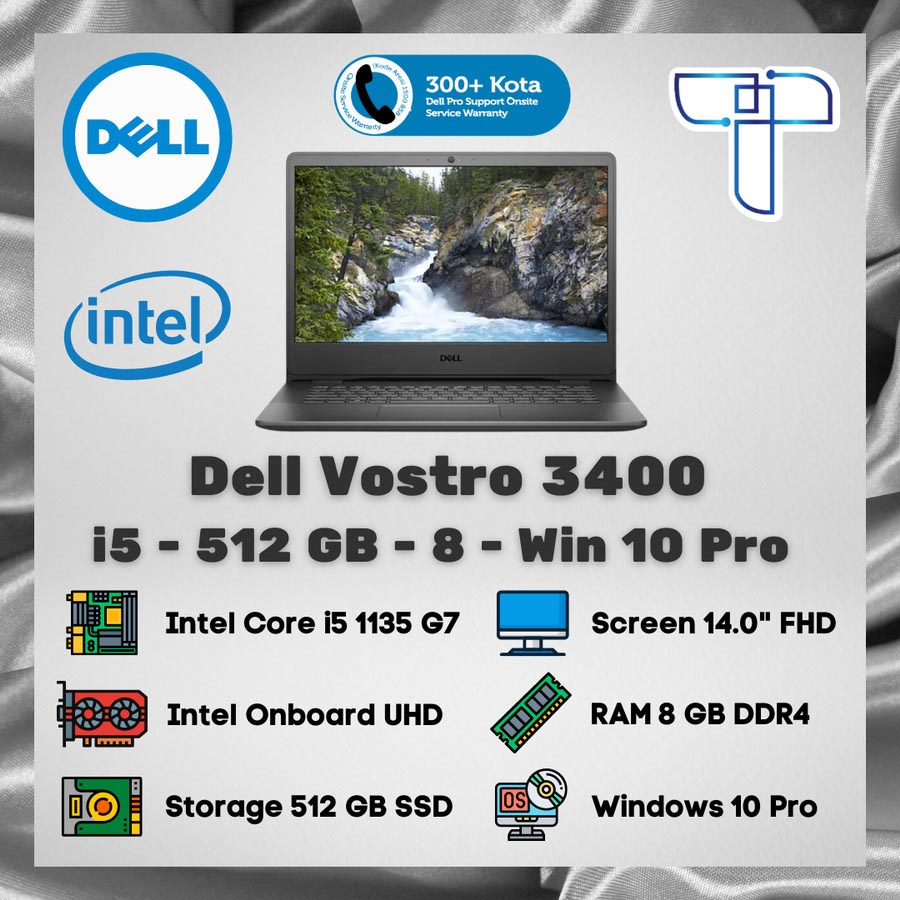 Dell Vostro 3400 Laptop Notebook- i5 - 512 GB - 8 - Win 10 Pro