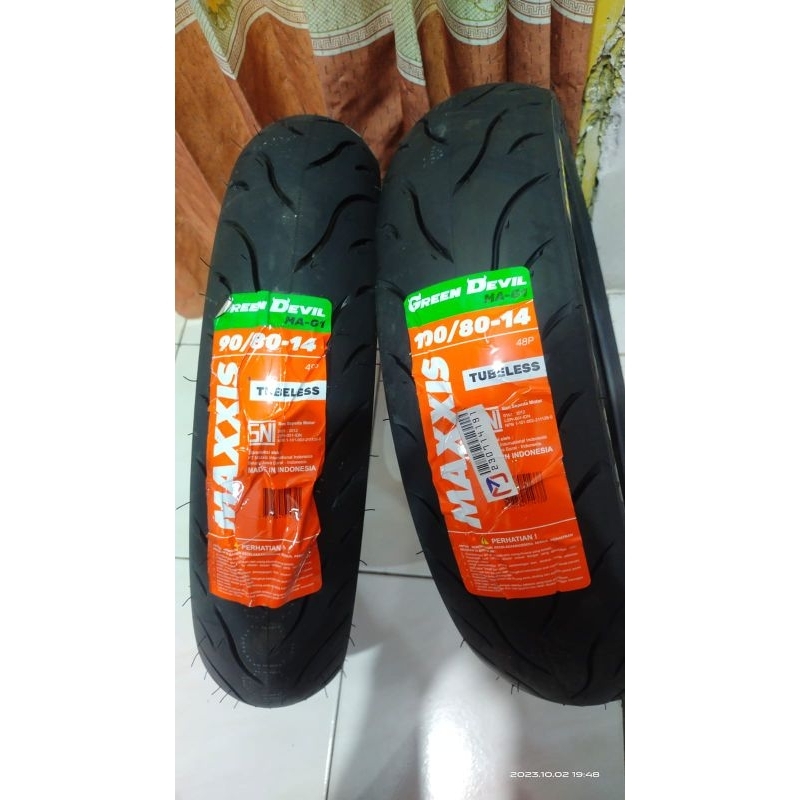 MAXXIS GREEN DEVIL TUBELES UKURAN 100/80-14 & 90/80-14