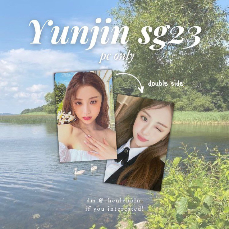 le sserafim photocard pc yunjin sg23 season greetings 2023 eunchae bear pistol unforgiven melet pigt